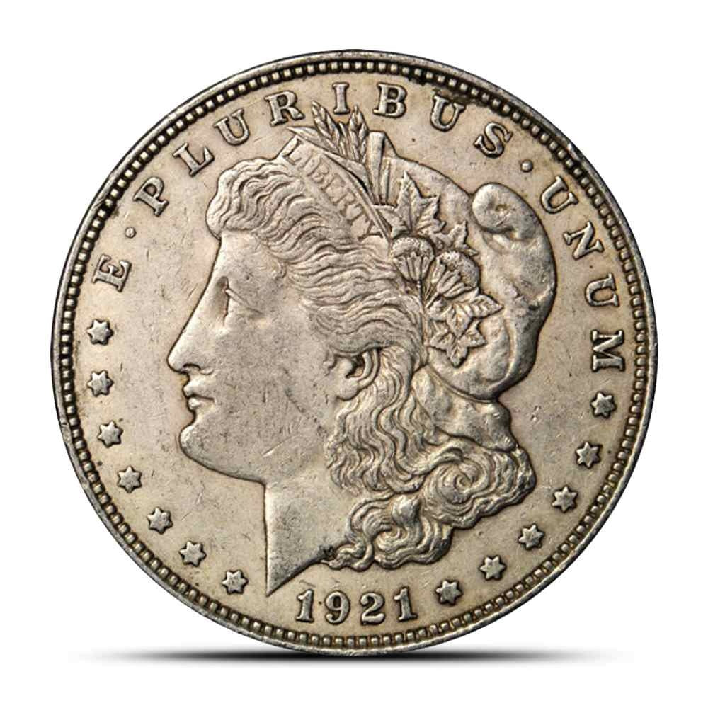 Morgan Silver Dollar Coin (1921, VG+)