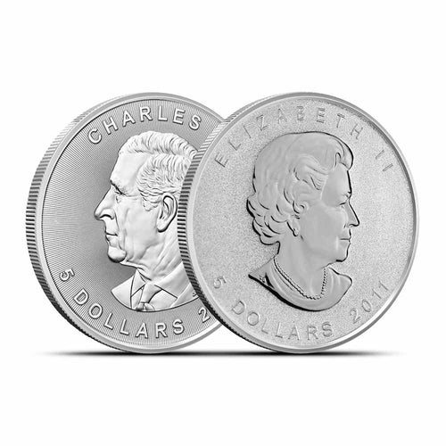 1 oz Canadian Silver Maple Leaf Coin (Random Year)