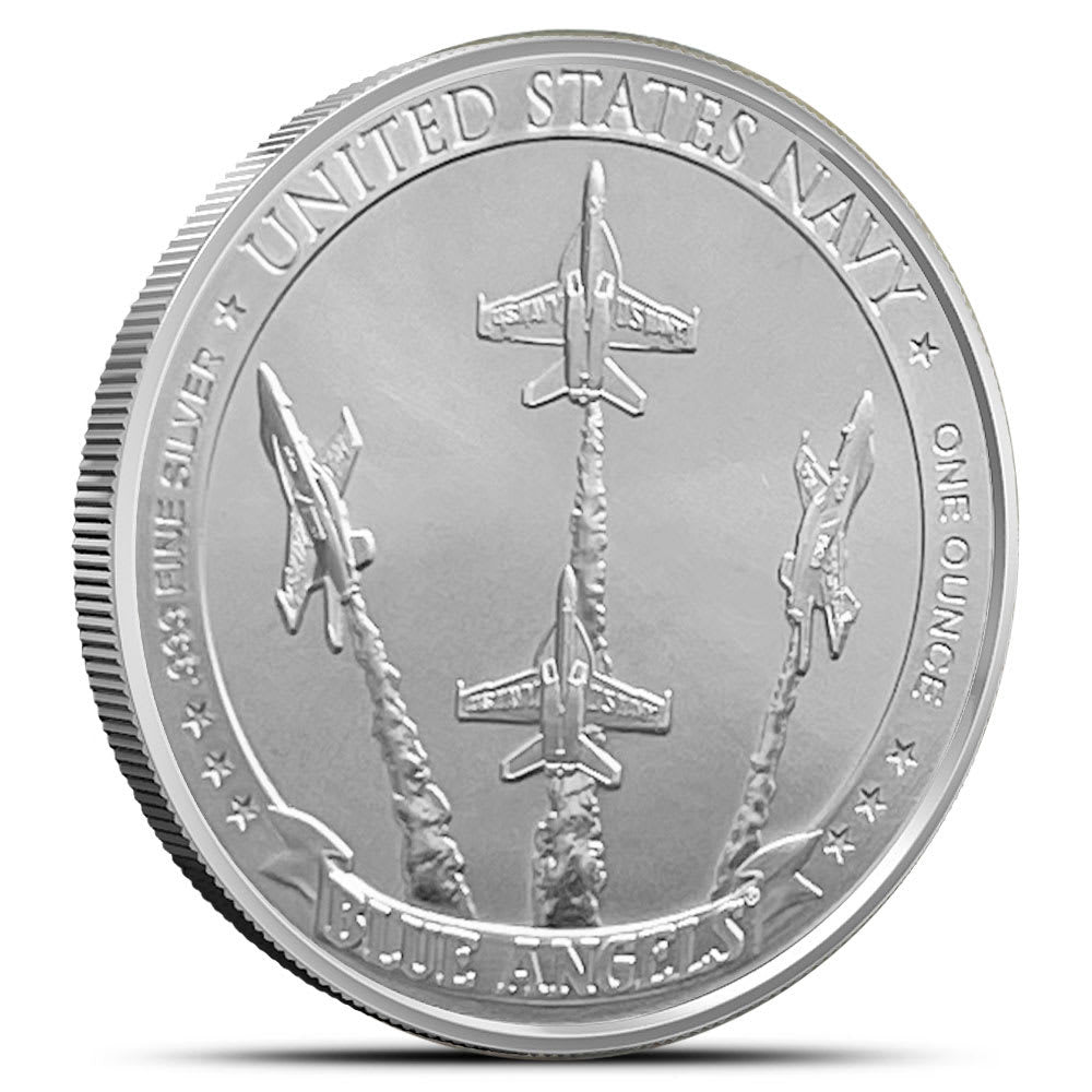 1 oz United States Navy Blue Angels Silver Round (New)